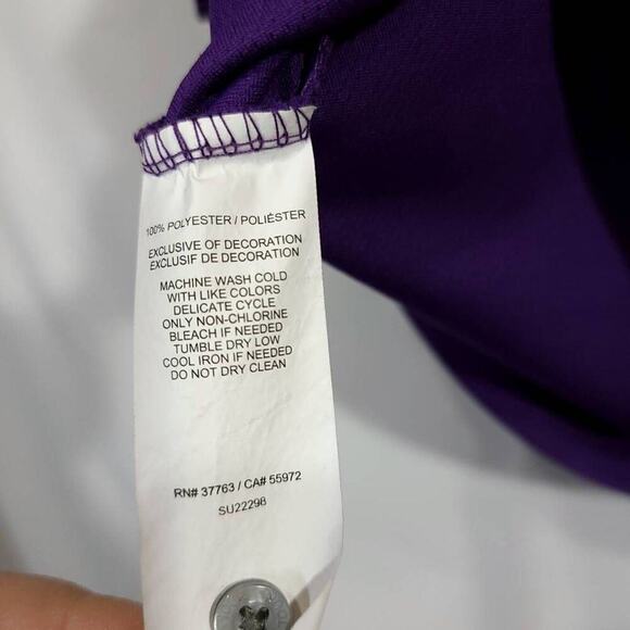 Pga Tour Golf Polo Purple Mens Shirt Collared Airflux Sport Size Large - Picture 5 of 6